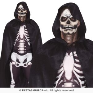 CAPA NEGRA TERCIOPELO CON CAPUCHA TALLA ÚNICA